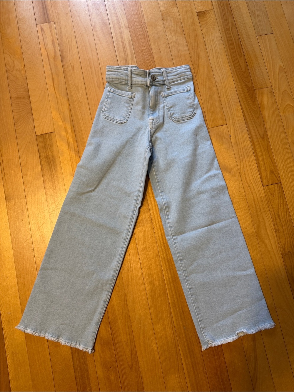 Light Wash Wide-Leg girl Jeans
